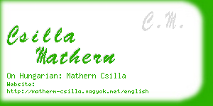 csilla mathern business card